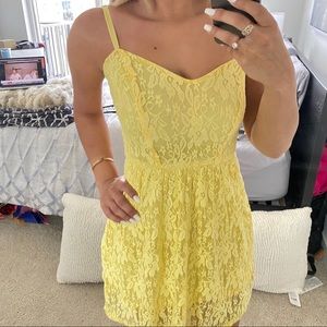 Baby yellow mini sun dress